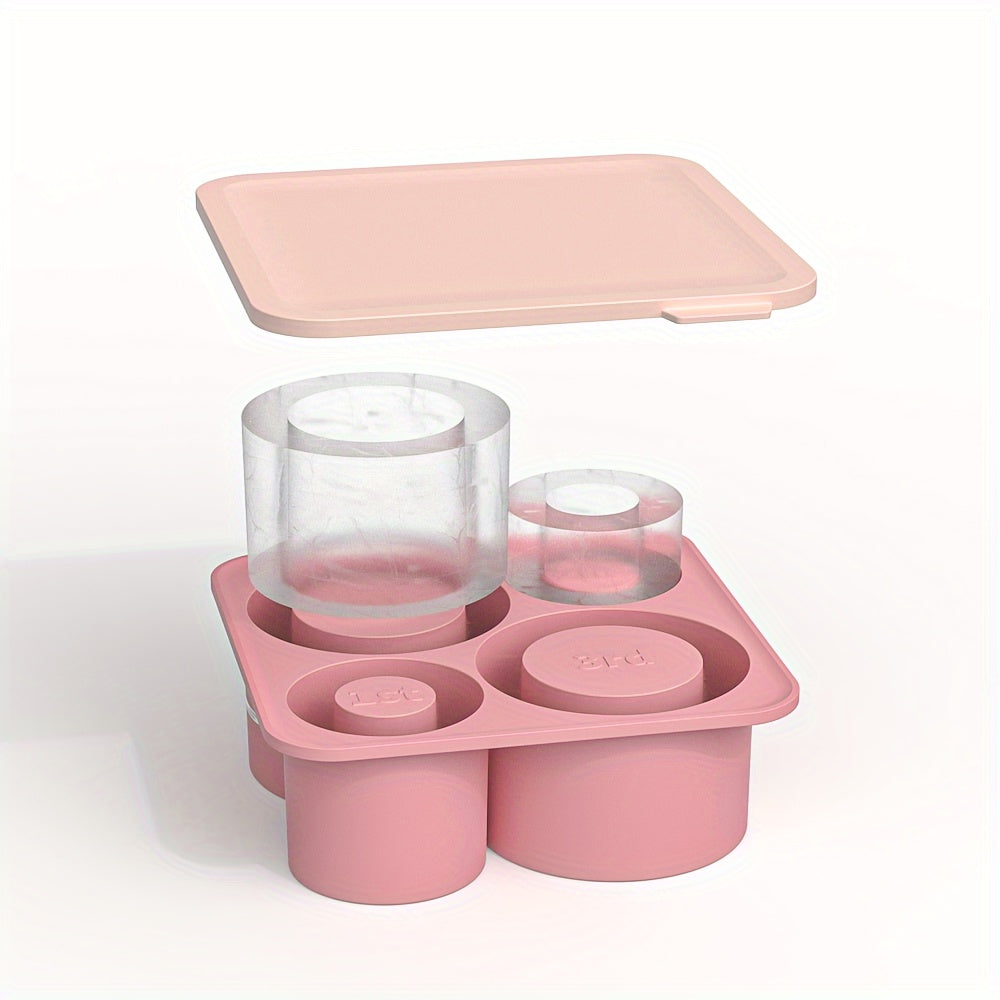 1pc Silicone Ice Cube Mold for Cups - 4-Slot Design, Perfect for 40oz & 30oz Tumblers, Durable and Easy to Clean, Ideal for Refreshing Drinks